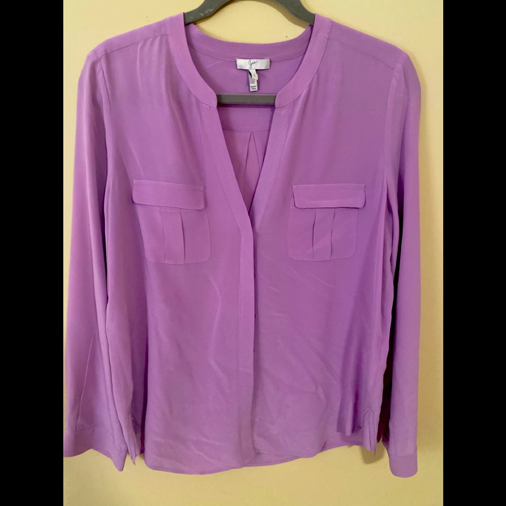 Joie- Lavender silk blouse